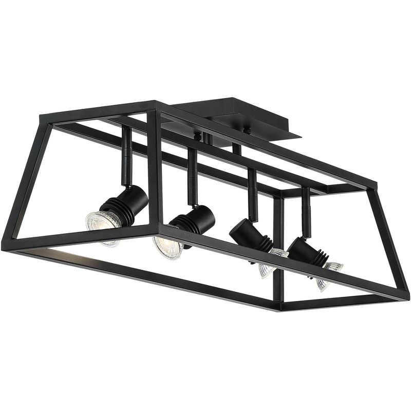 Pro Track Carmel 4-Light Flat Black Cage Track Fixture