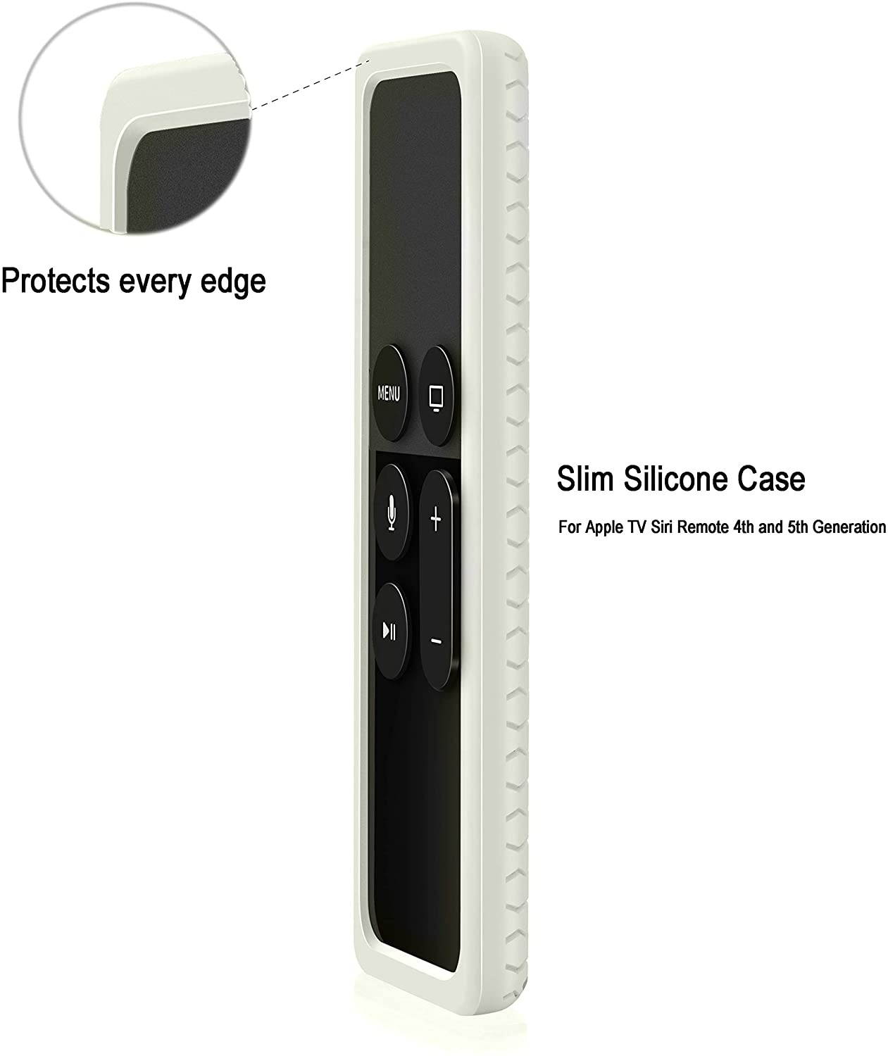 Remote Case Cover for Apple TV 4K 4th 5th Gen Remote, Protective Silicone case for New Apple TV 4K 4th 5th Siri Remote Controller, Full Access, Anti-Slip, Shock Proof (Green Glow)