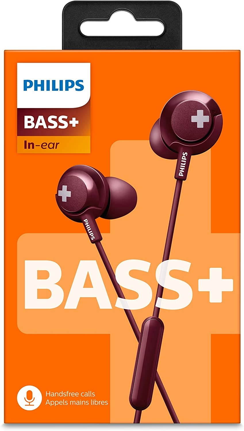 Philips SHE4305RD BASS+ In Ear Wired Headphones with Mic - Red