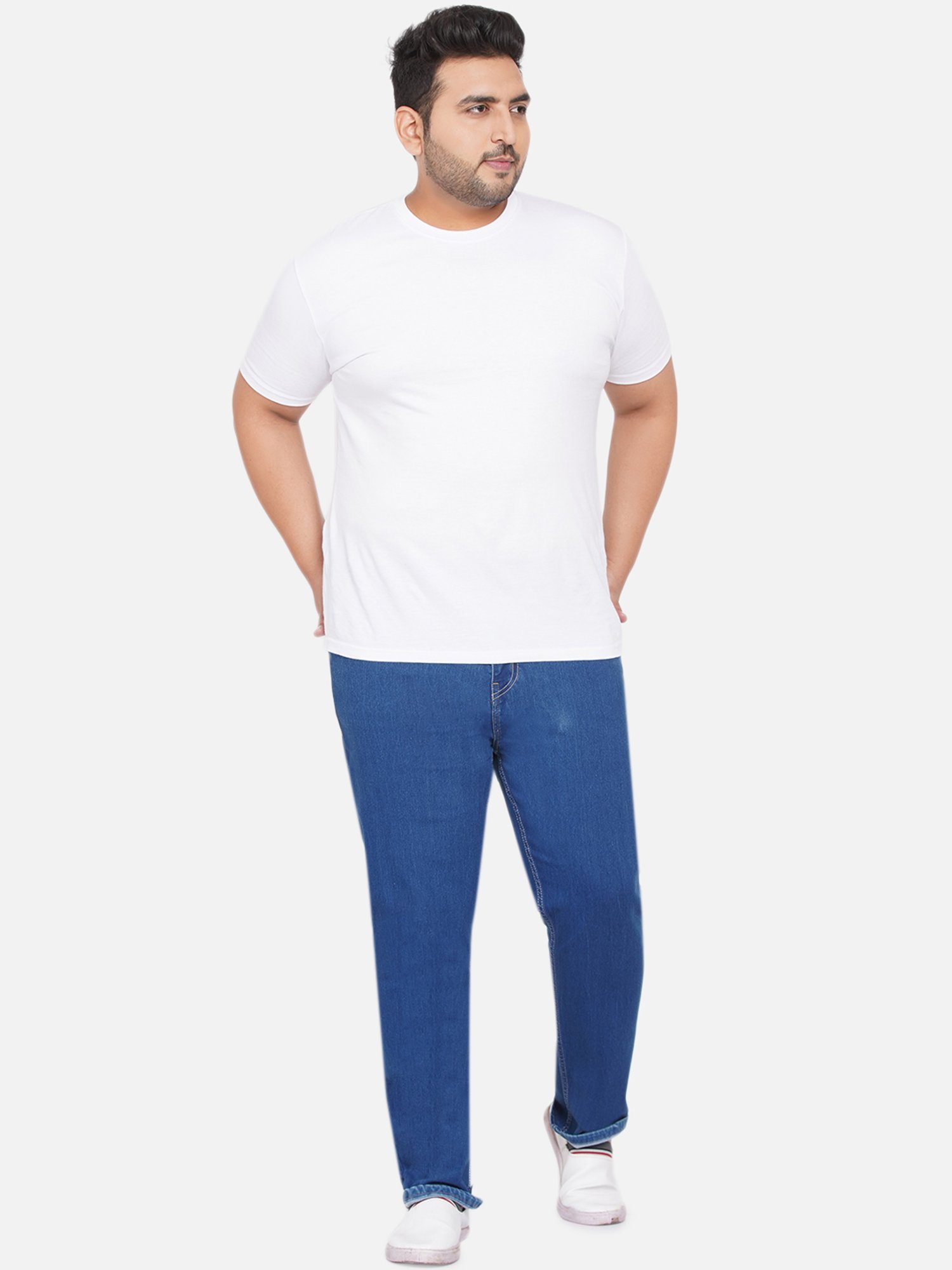 John Pride Blue Regular Fit Plus Size Jeans