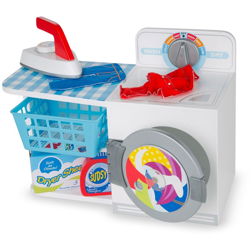 Melissa & Doug Wash, Dry and Iron Play Set - Pretend Play Laundry Cleaning Set