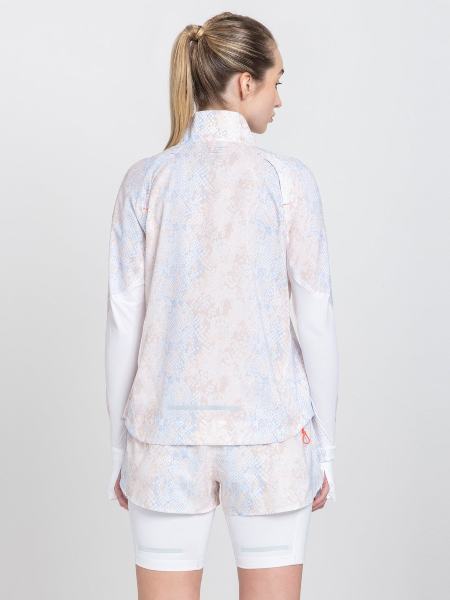 adidas White Print Running Jacket