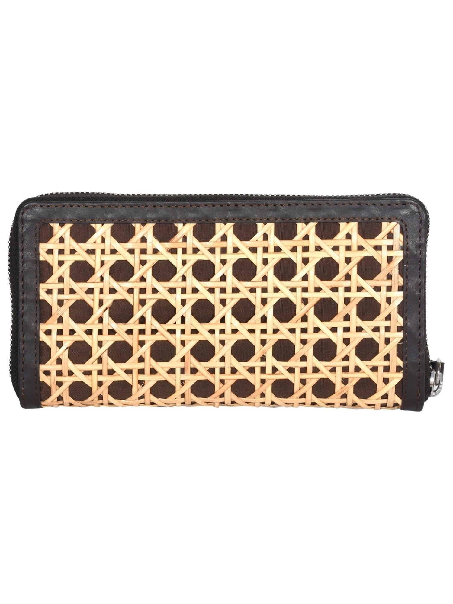 SASSORA OLAF Brown Leather Printed Wallet