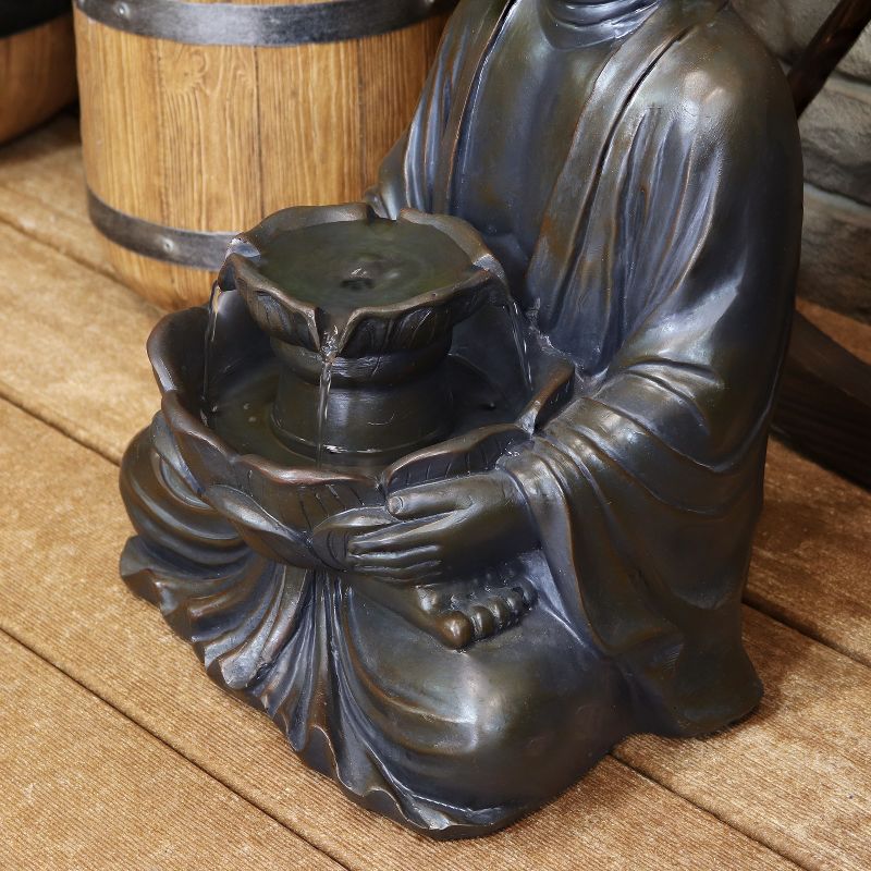 Chatsworth Two Tier Solar On Demand Fountain with Weathered Stone - Smart Solar