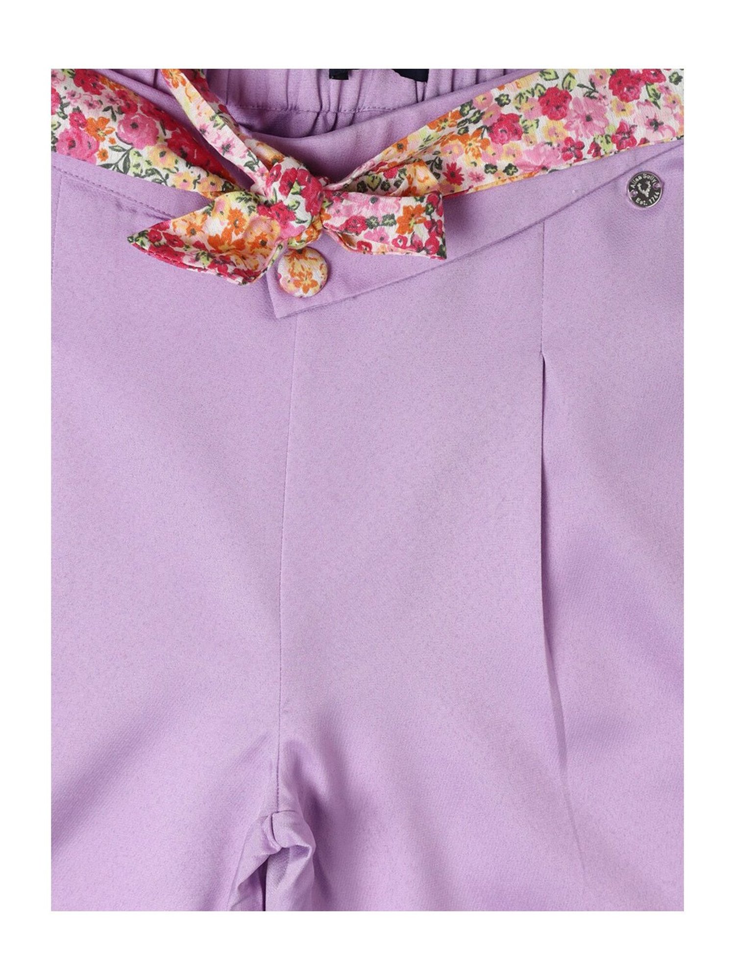 Allen Solly Junior Lilac Solid Trousers