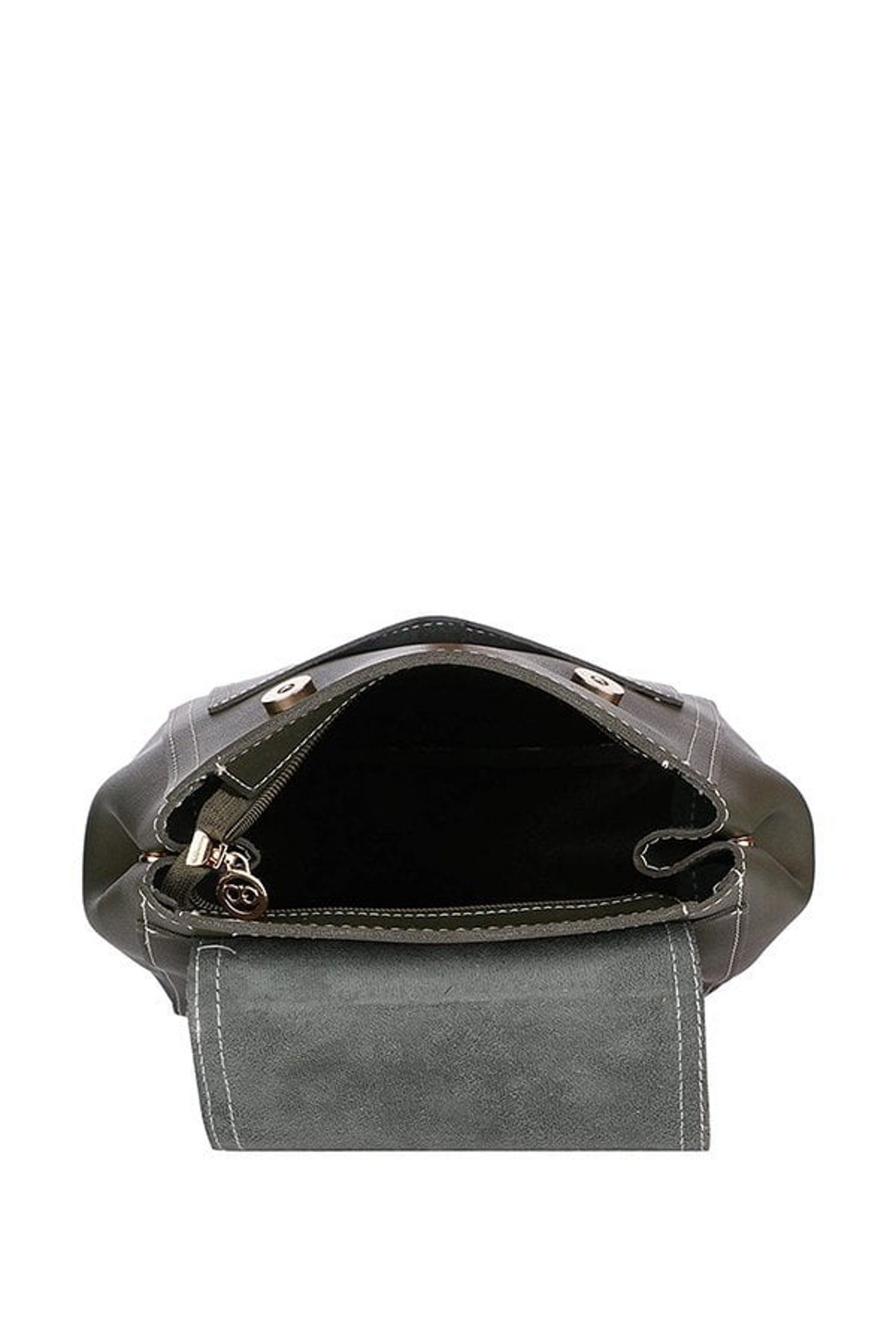Gio Collection Olive Green Stitched Backpack