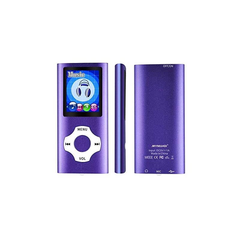 Digital, Compact and Portable MP3 / MP4 Player (Max Support 64 GB) with Photo Viewer, E-Book Reader and Voice Recorder and FM Radio Video Movie in Purple