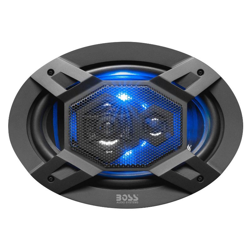 Boss Audio Elite Series B69LED 500 Watt Full Range Car Speaker Pair, Blue LED