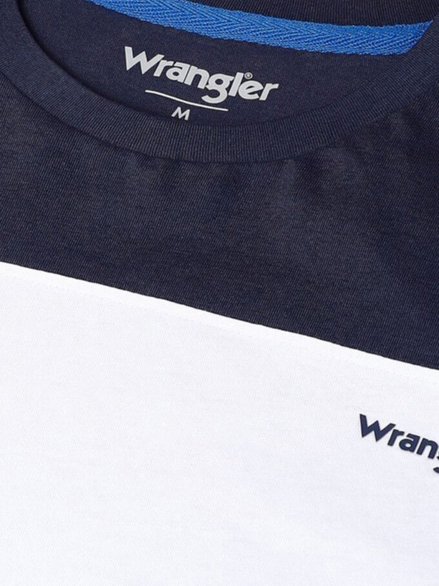 Wrangler Multi Cotton Regular Fit Colour Block T-Shirt