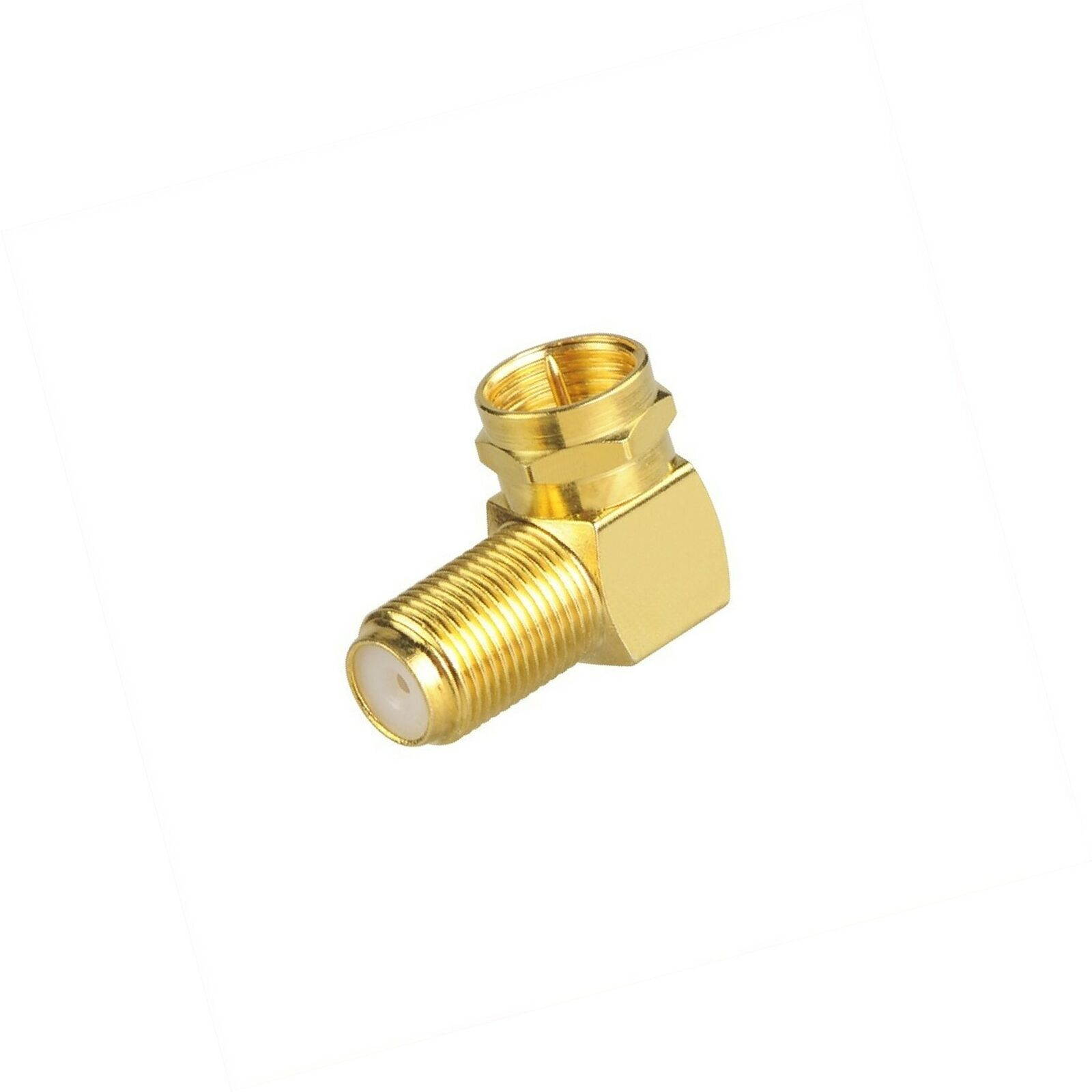 VCE 5-Pack Gold Plated Right Angle F-Type Coaxial RG6 Adapter