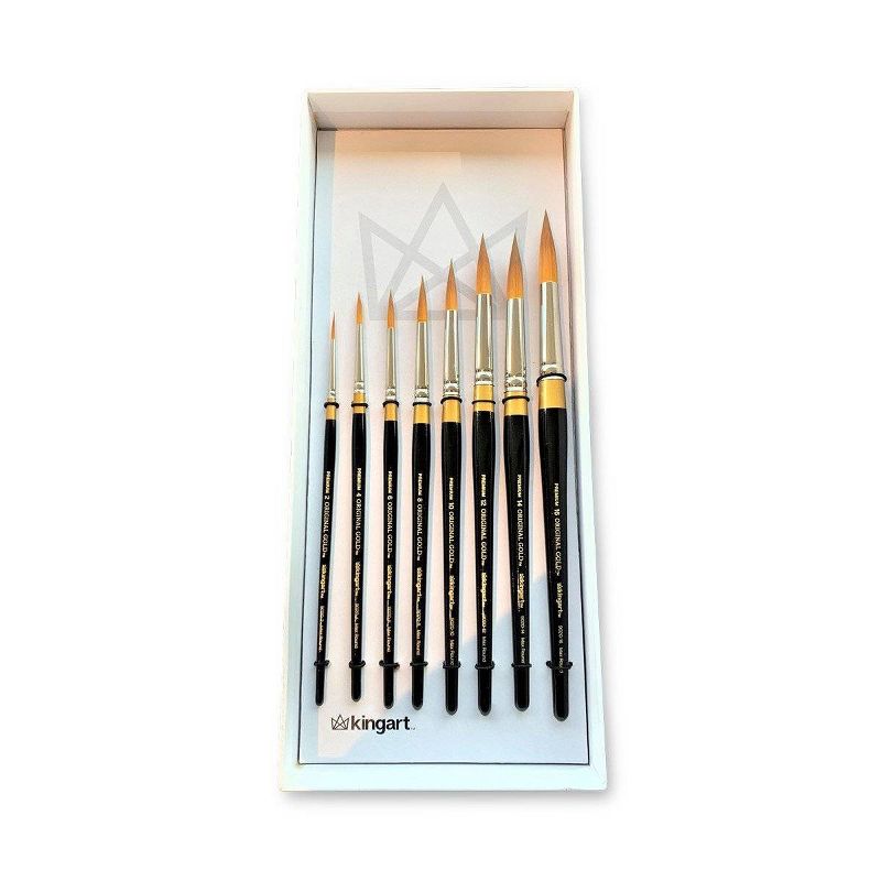 Kingart 8ct Original Wood Handle - Short handle - Gold