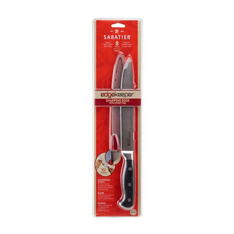 Sabatier Triple Rivet Edgekeeper 8" Slicer Knife with Sleeve