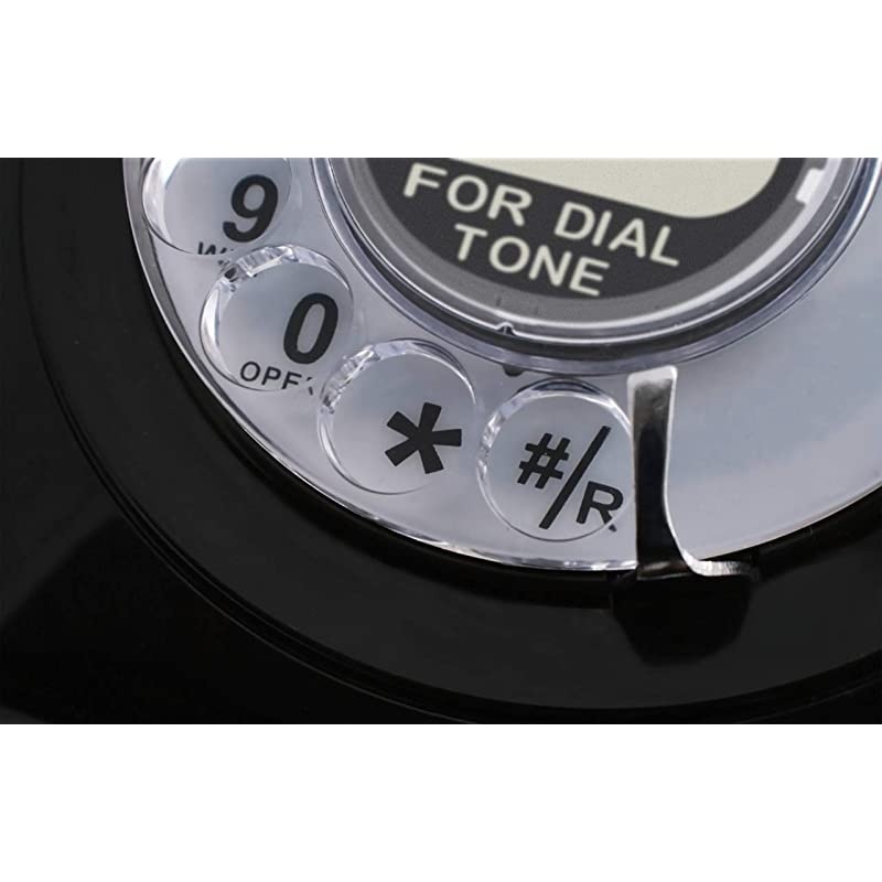 60s Cable with Classic United States Rotary Dial Inlay Designer Retro PhoneRotary Dial TelephoneRetro Style PhoneVintage TelephoneClassic Desk Phone with Rotary Dialler Black