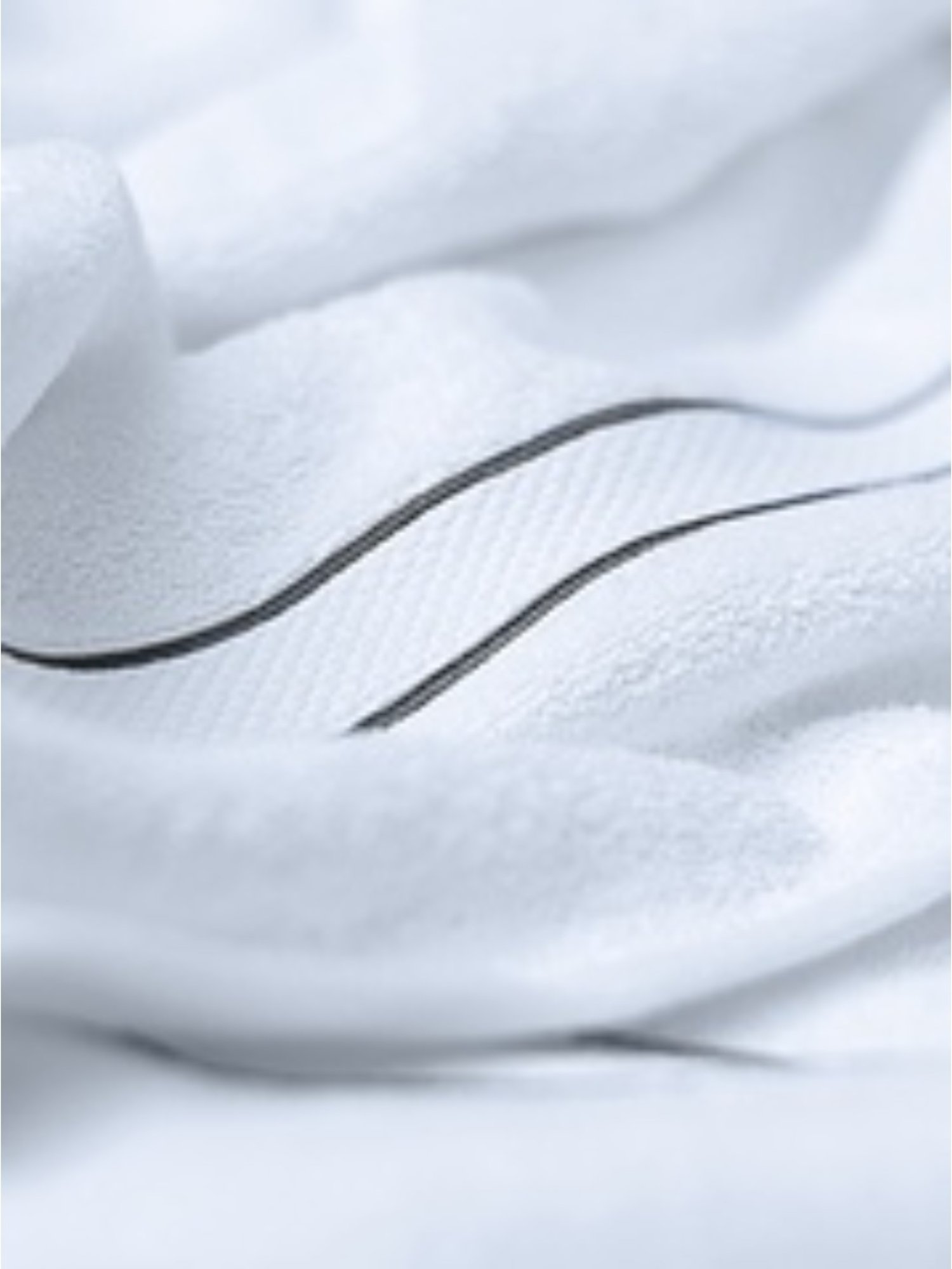 Petal Home White & Black Solid Cotton Hand Towels - Set of 2