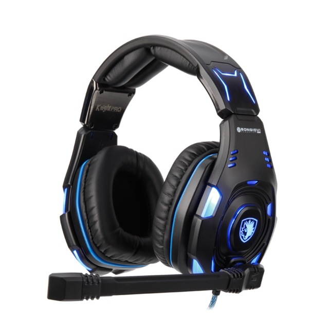 Knight Pro Professional Gaming Headset USB Headphones BONGIOVI Audio Noise-Cancelling