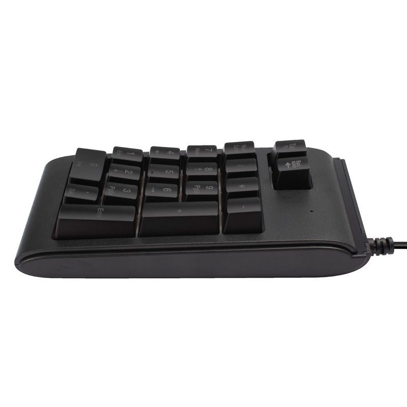 Insten RGB Backlight USB Numeric Keypad, Portable Mini Wired Numpad, 19 Keys Number Keyboard Extension, For Laptop Desktop Computer PC, Black