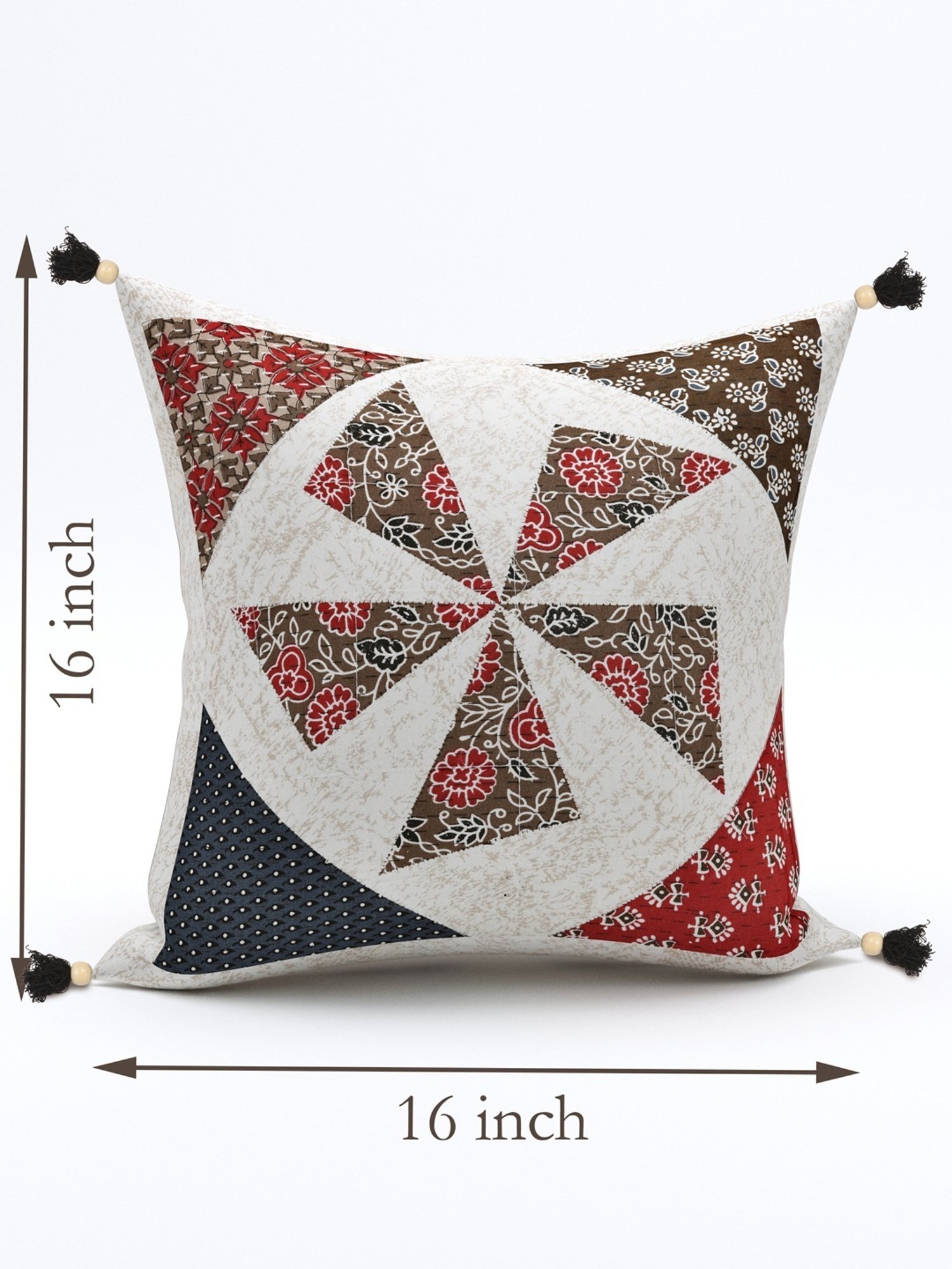 Living Roots Jaipuri Multicolor Cotton Cushion Covers - Set of 5