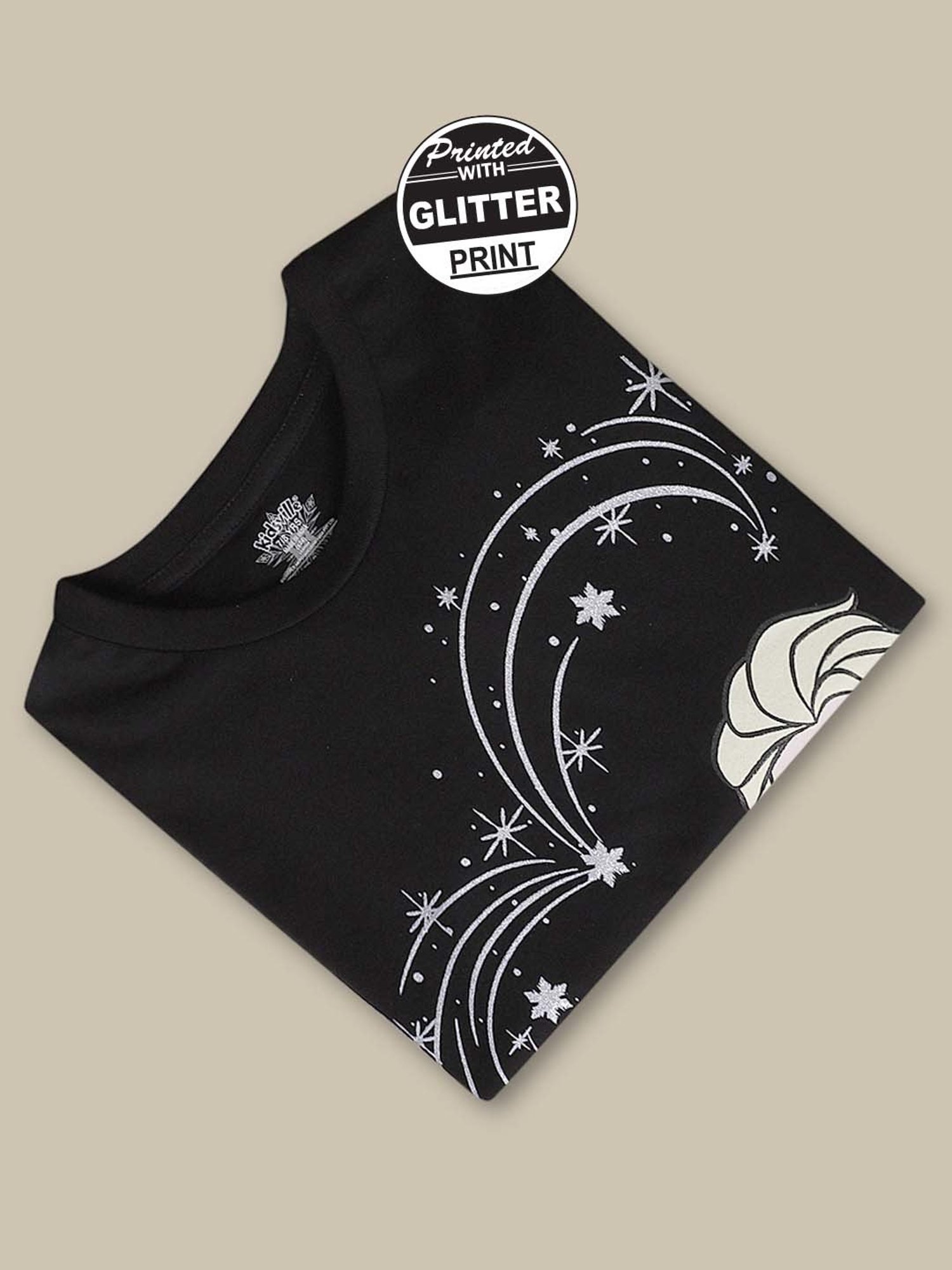 Kidsville Green Cotton Printed T-Shirt