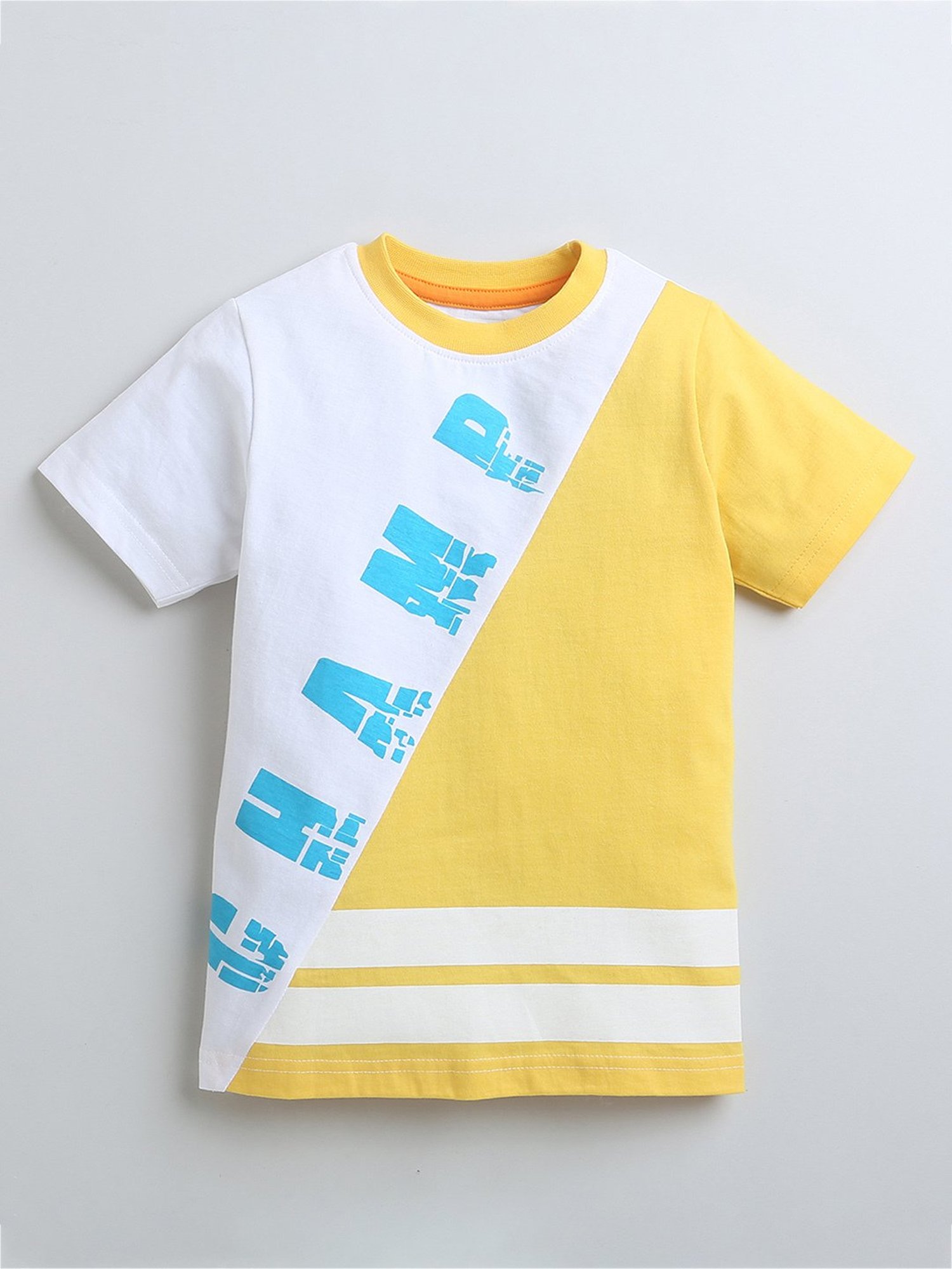 Bumzee Kids Multicolor Color Block T-Shirt with Shorts