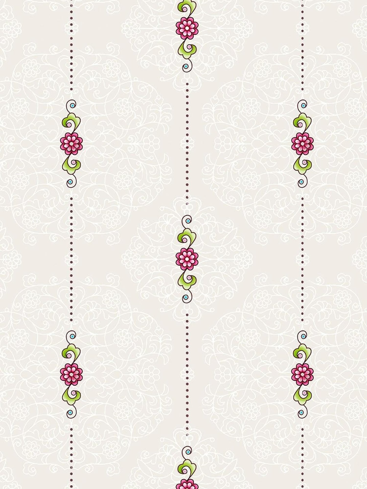 SPACES DRAPE STORY Elegent Digital Print White Polyester 5 ft Window Curtains - Set of 2