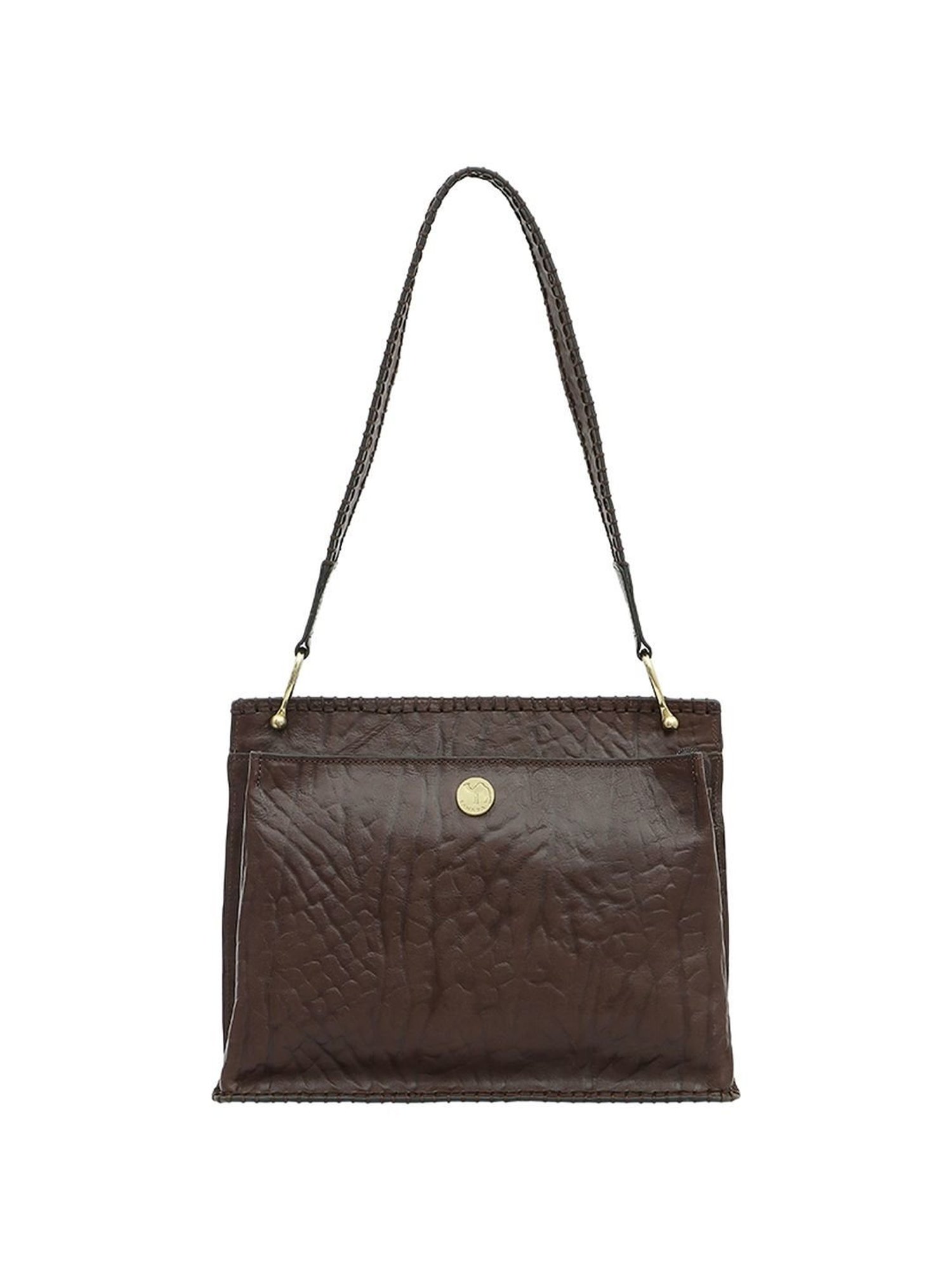 Hidesign SAHARA Brown Textured Medium Shoulder Handbag