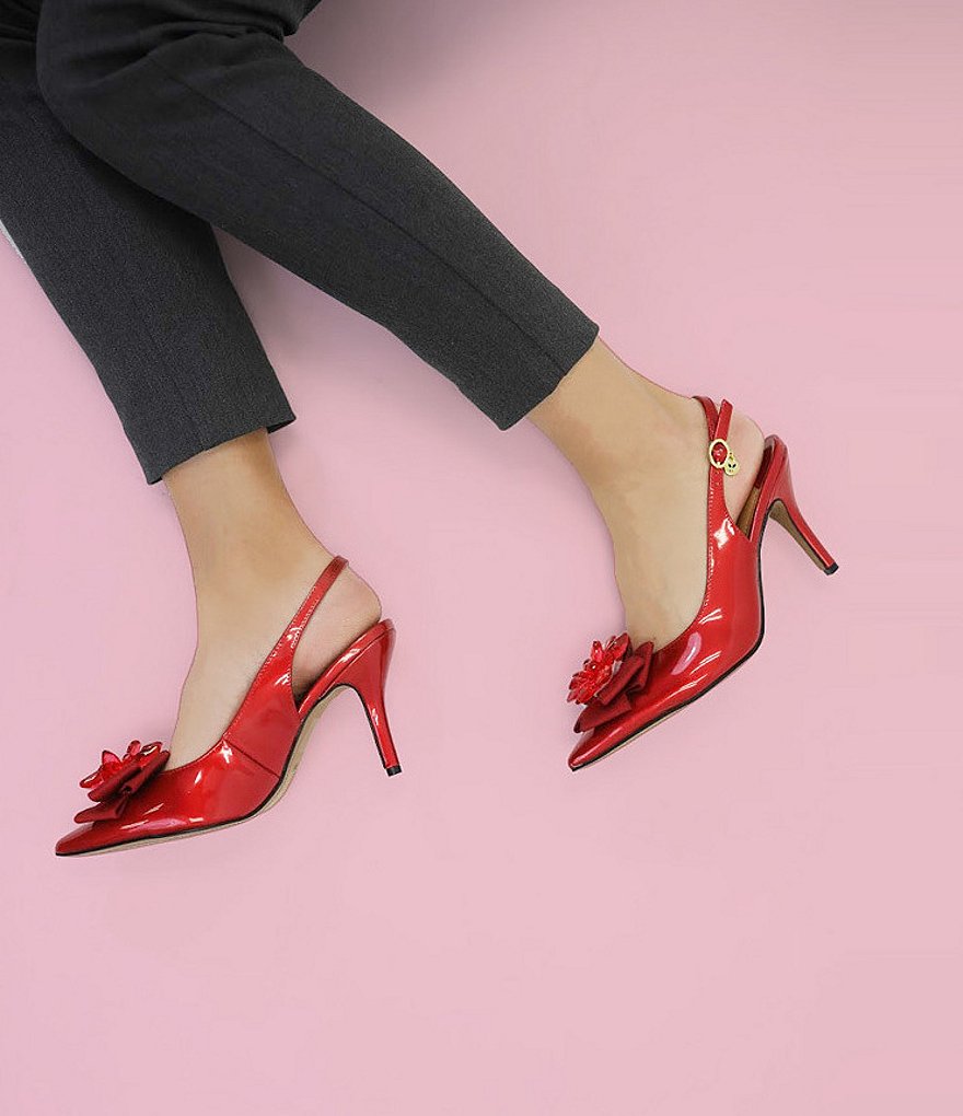 Trotters Kari Pearlized Leather Block-Heel Pumps