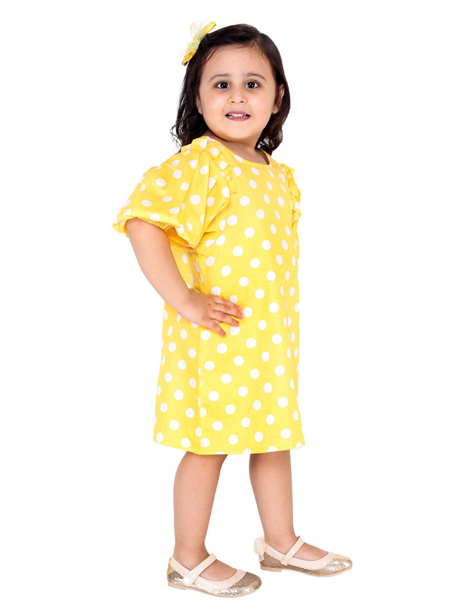 KidsDew Kids Yellow Printed Dress