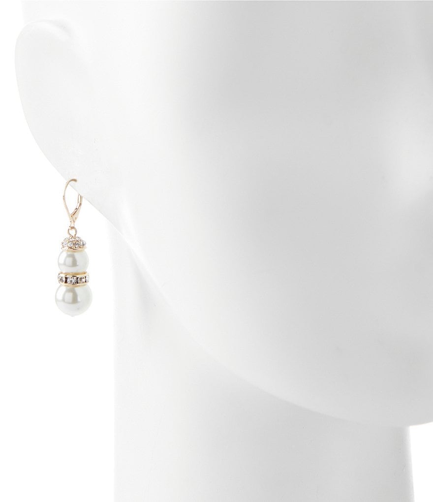 Gemma Layne Double Pearl Drop Earrings