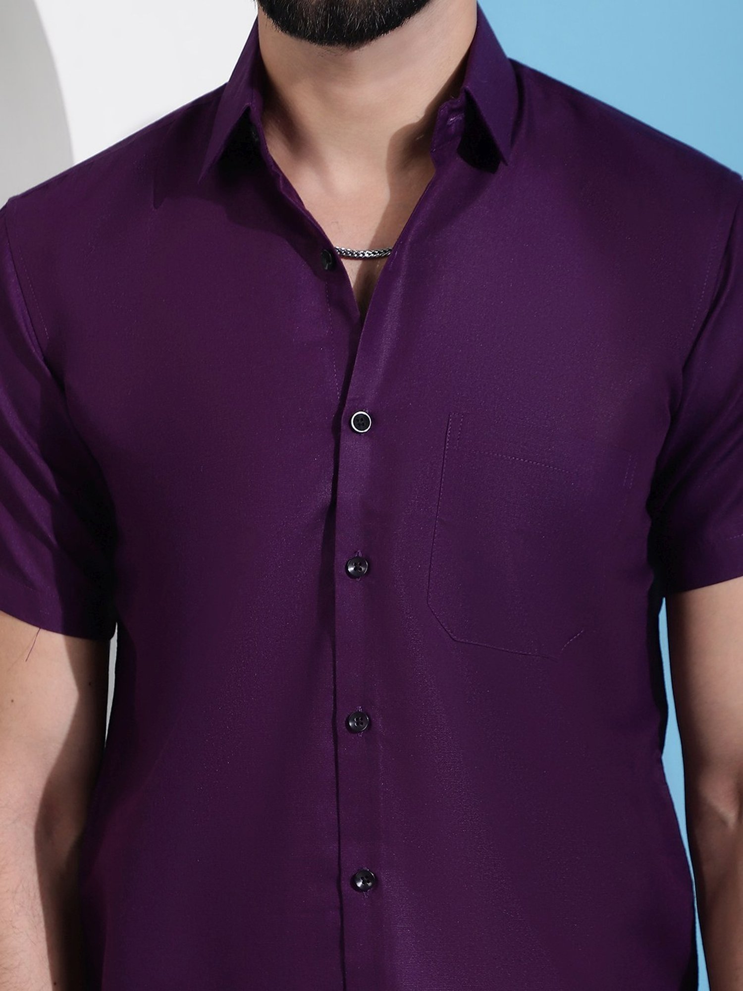 Indian Needle Wine Regular Fit Shirt