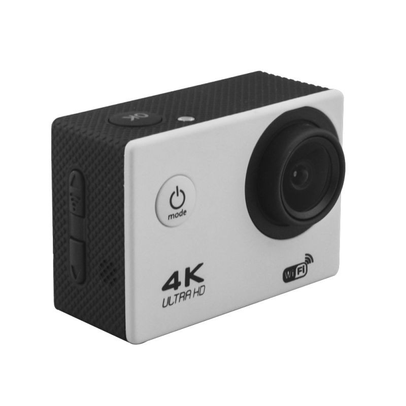 Waterproof HD sports camera, 1080P full 170&deg; wide angle gopro4K HD sports camera with WIFI transport 30 meters waterproof--white