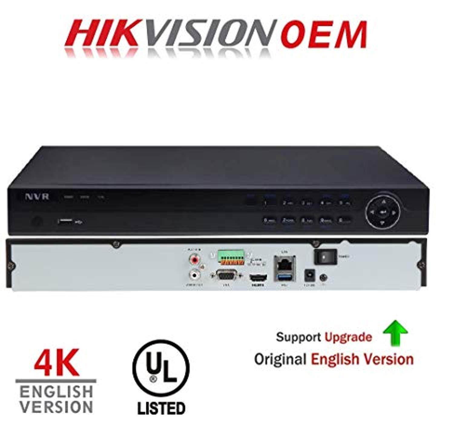 hikvision(oem) ds-7616ni-k2(nr320-16) 16ch 4k 8 megapixel nvr h.264/h.265 (no poe port built-in version)