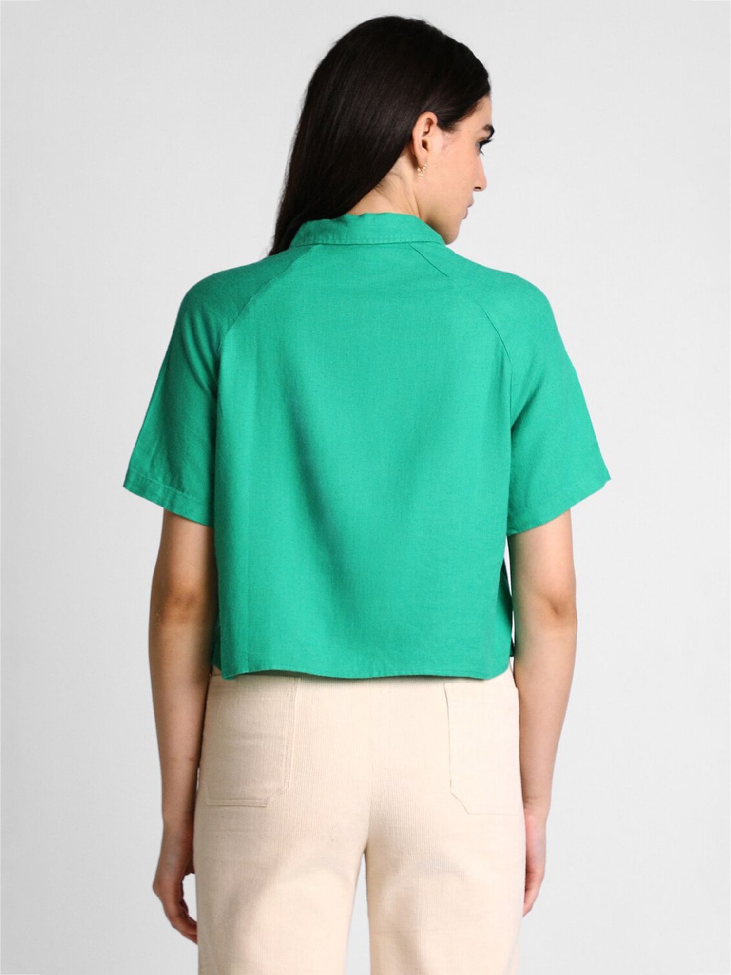 Allen Solly Green Regular Fit Shirt