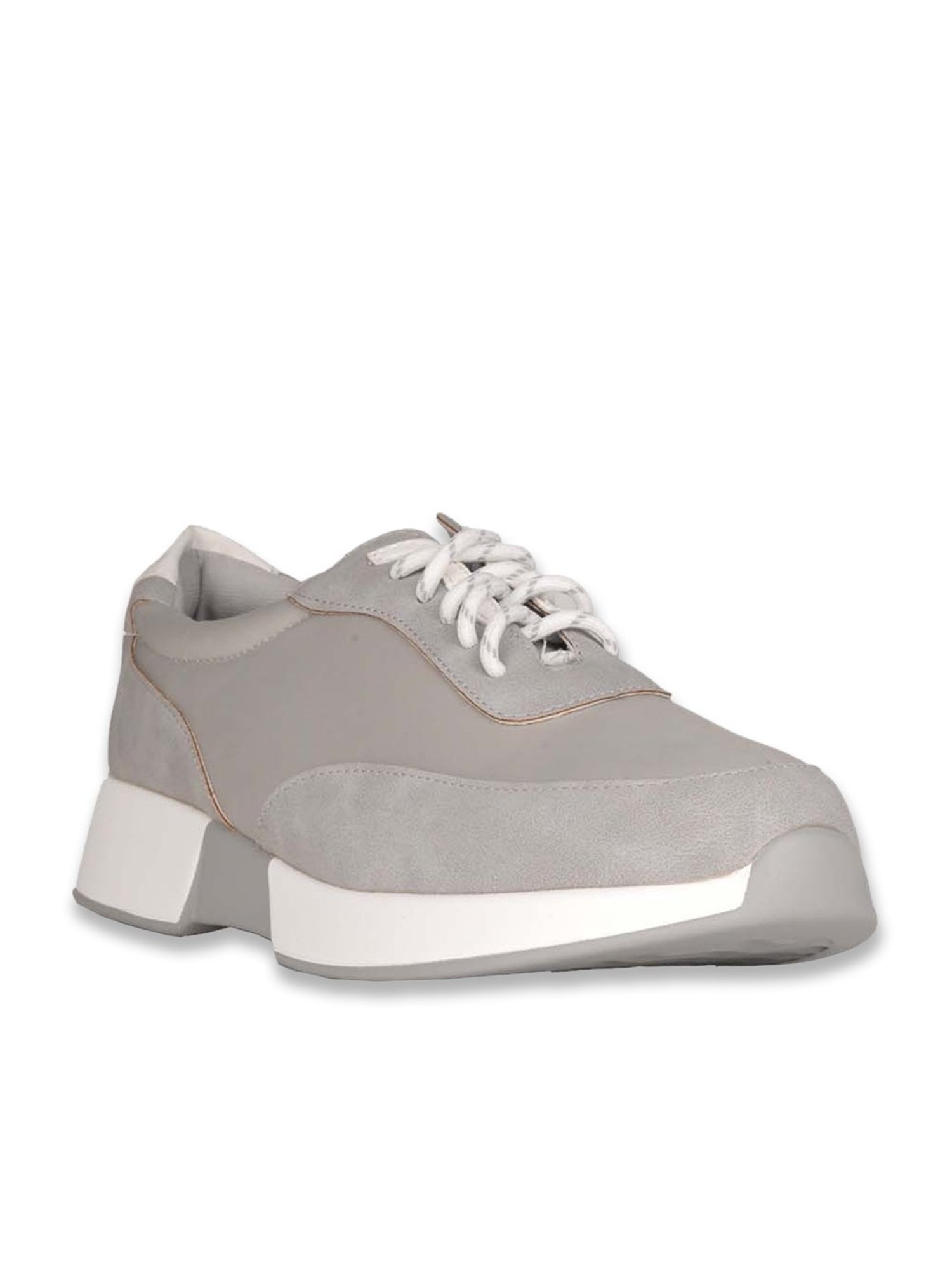 Jove Women's Grey Derby Shoes