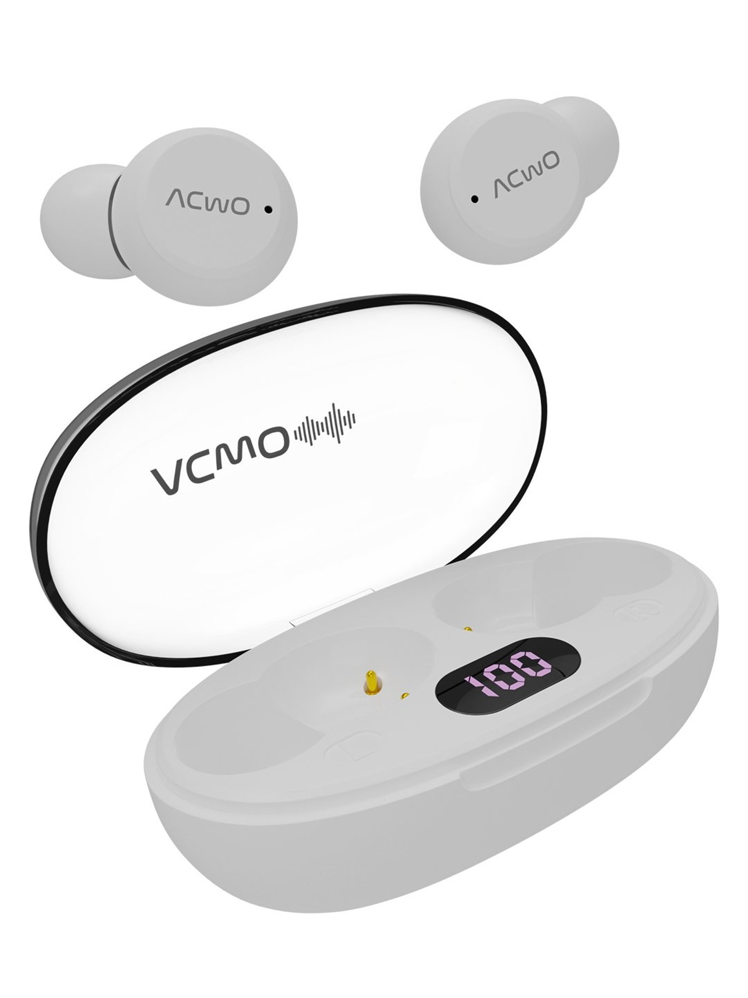 ACwO DwOTS Trans In Ear Bluetooth Earbuds with 35 Hours Playtime (Ivory-White, True Wireless)