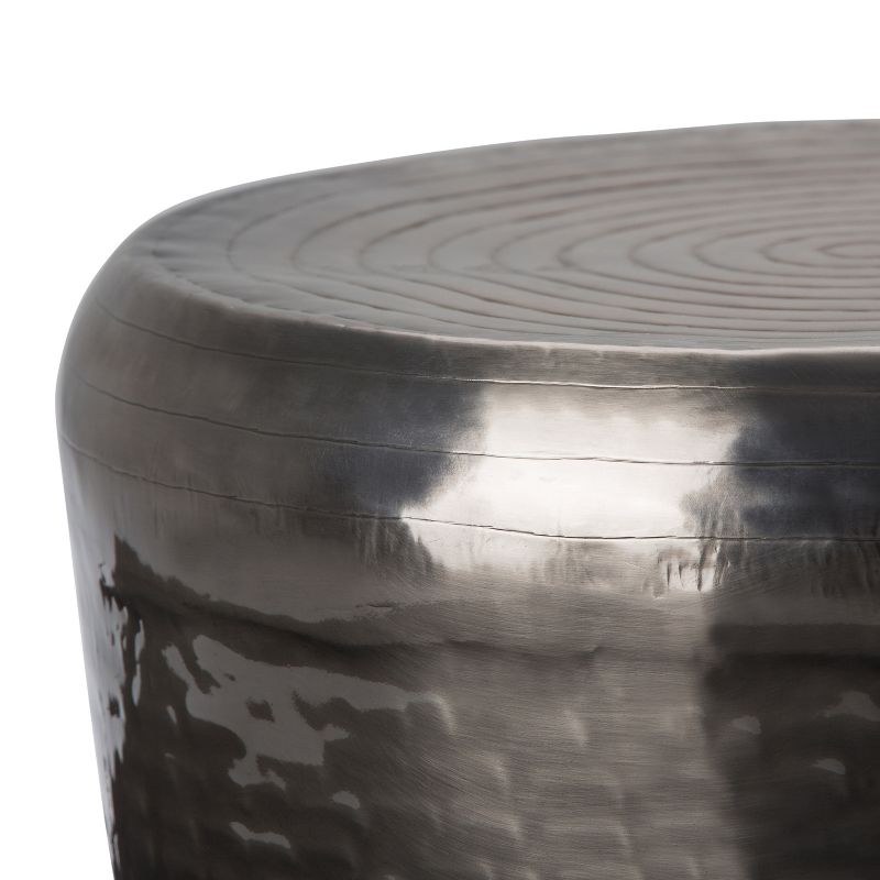 23" Suzanne Metal Accent Table Antique Silver - WyndenHall