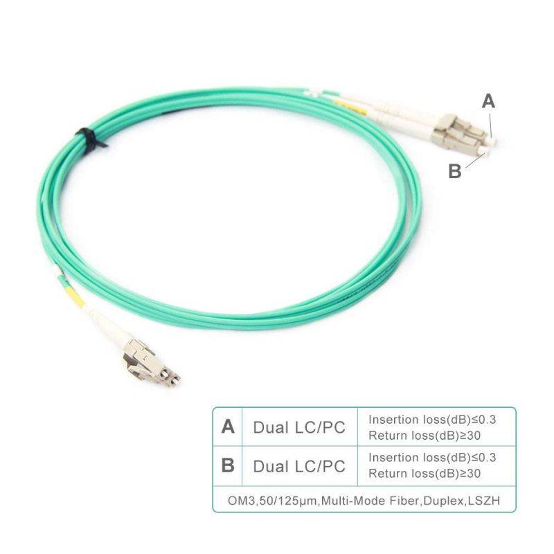 Fiber Optic Cable LC-LC 9/125 Duplex Single-Mode Fiber Cable Yellow 5 meters