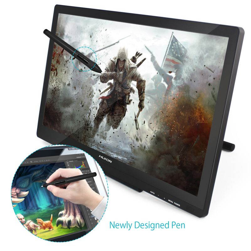 Huion KAMVAS GT-220 V2 with 8192 Pen Pressure Graphics Drawing Monitor Tablet Monitor 21.5 Inch HD 1920x1080 Pen Display-Black