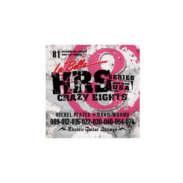 La Bella HRS-81 Crazy Eights 8 String Electric Guitar Strings 9 - 74