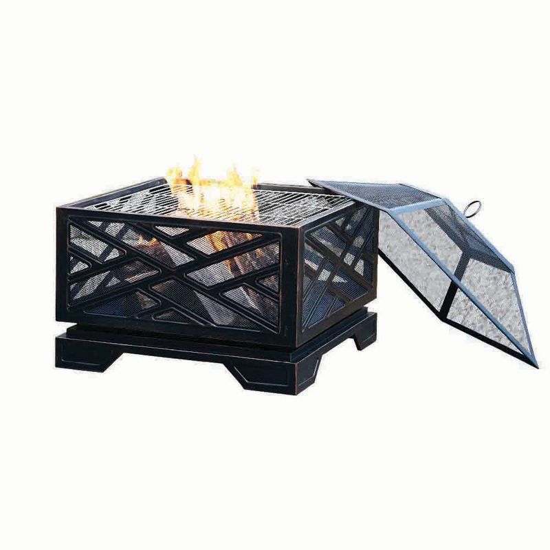 Pleasant Hearth Martin 26" Square Deep Bowl Fire Pit