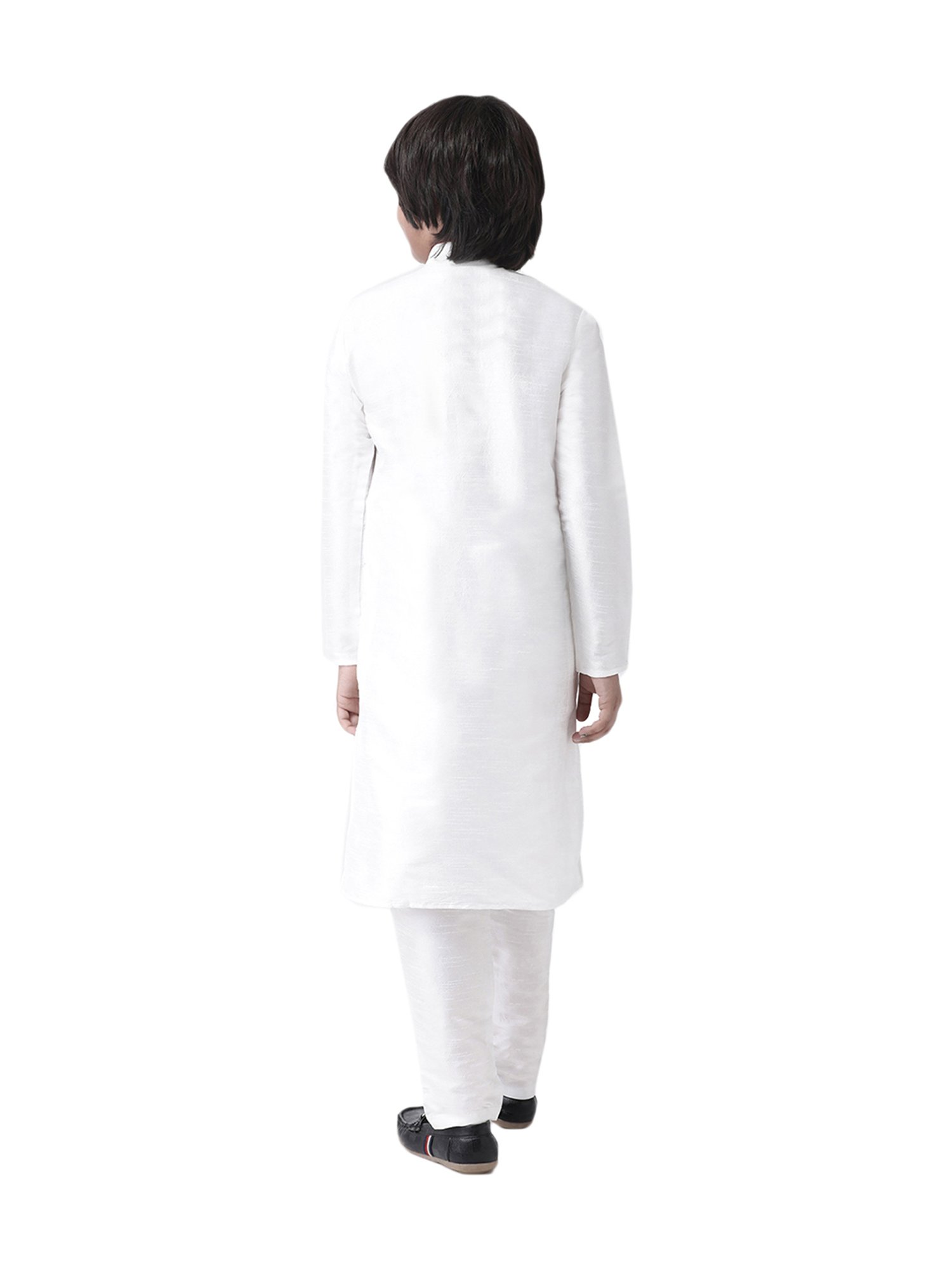 Hangup Kids White Regular Fit Kurta & Pyjamas