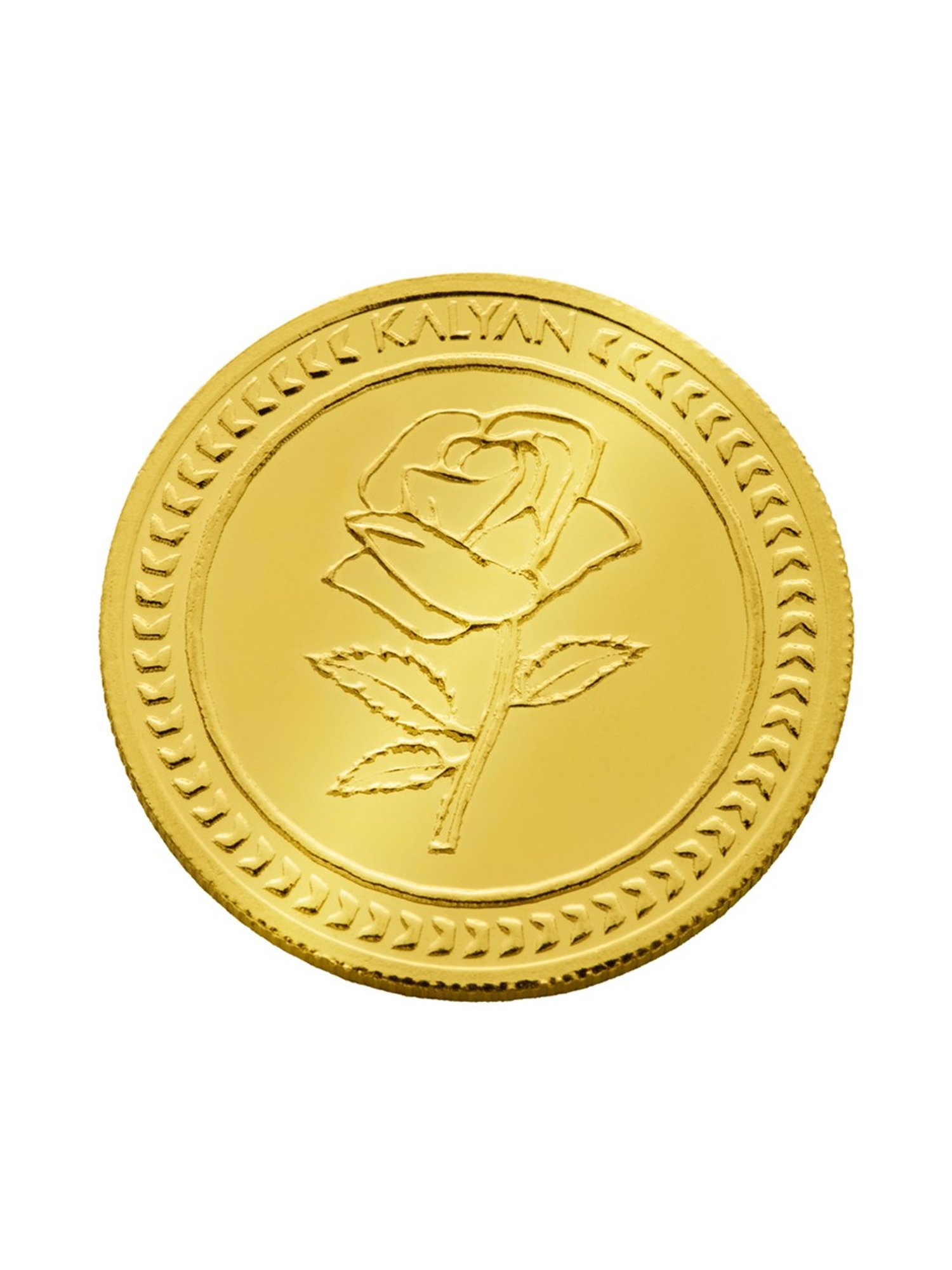 P.C. Chandra Jewellers Pooja Kalash-Inscribed 24k (999) 0.05gm Yellow Gold Foil Coin