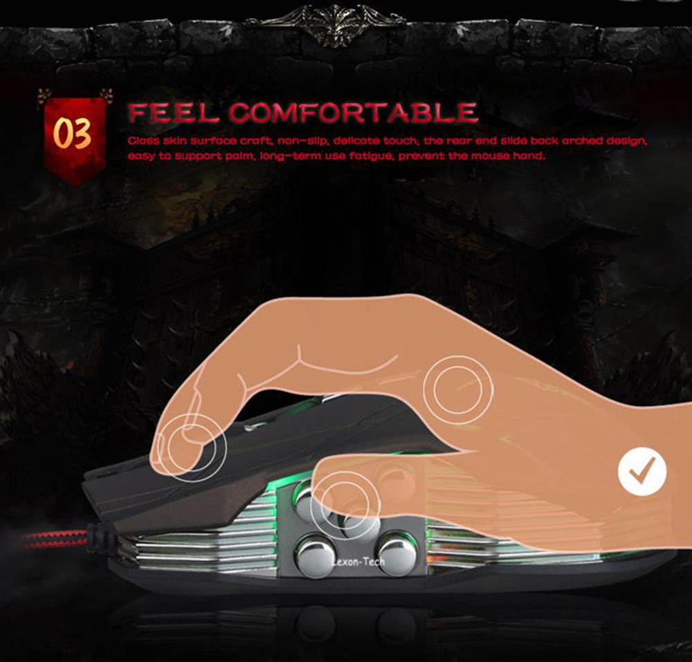 UrChoiceLtd&reg; 2016 iGamer - JS-X9 II 9D 3200DPI 10 Buttons Optical Usb Gaming Mouse CF LOL WOW MMO Wired Mouse Professional Game Office with Headlight and Tail Light-Up