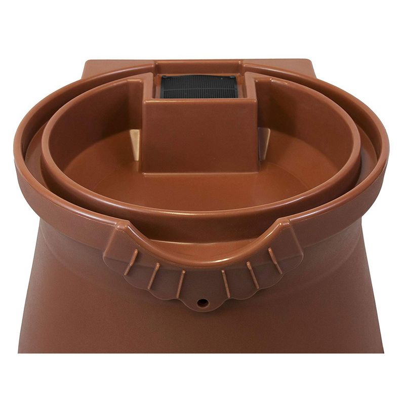 Good Ideas Rain Wizard 50 Gallon Rain Barrel Water Collector Urn with Brass Spigot, Terra Cotta