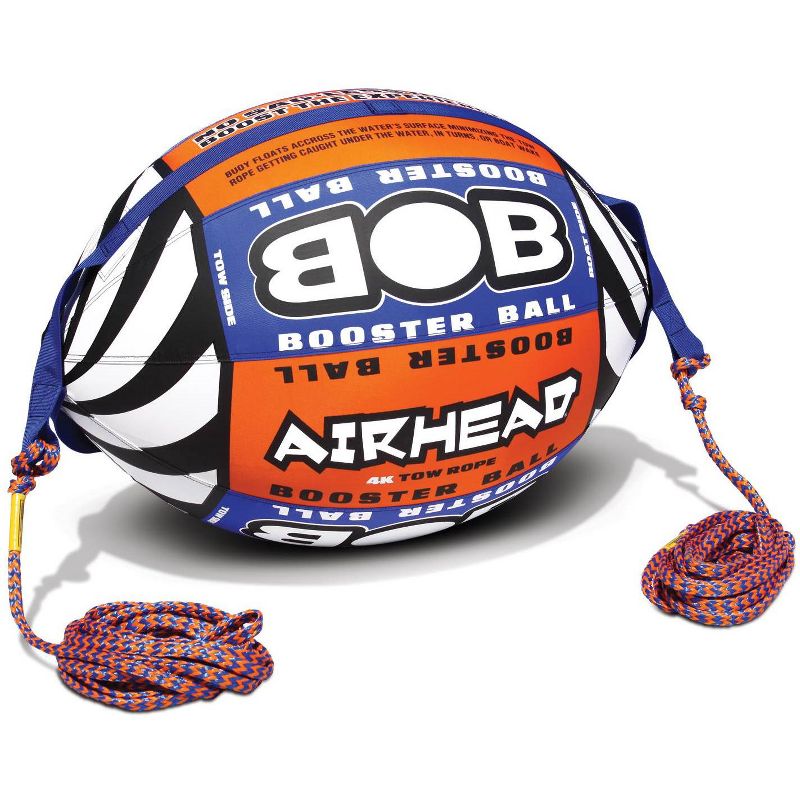 Airhead Triple Rider Inflatable Tube & Tow Rope w/ Inflatable Buoy Booster Ball
