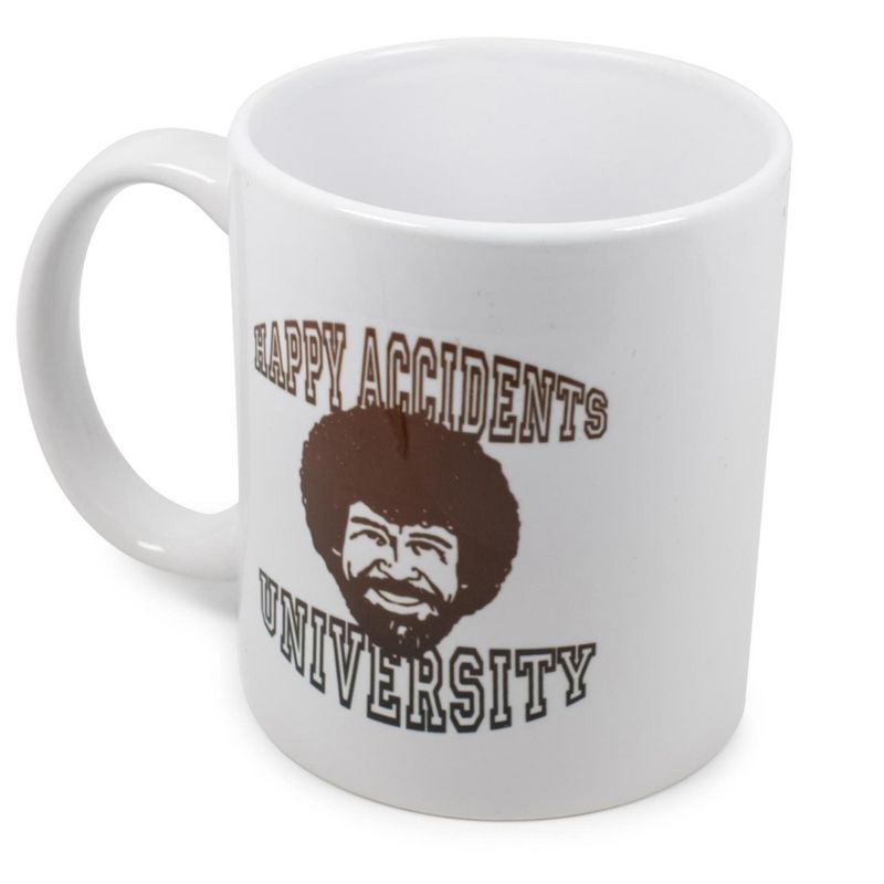 Surreal Entertainment Bob Ross "Happy Accidents University" Ceramic Mug | Holds 11 Ounces