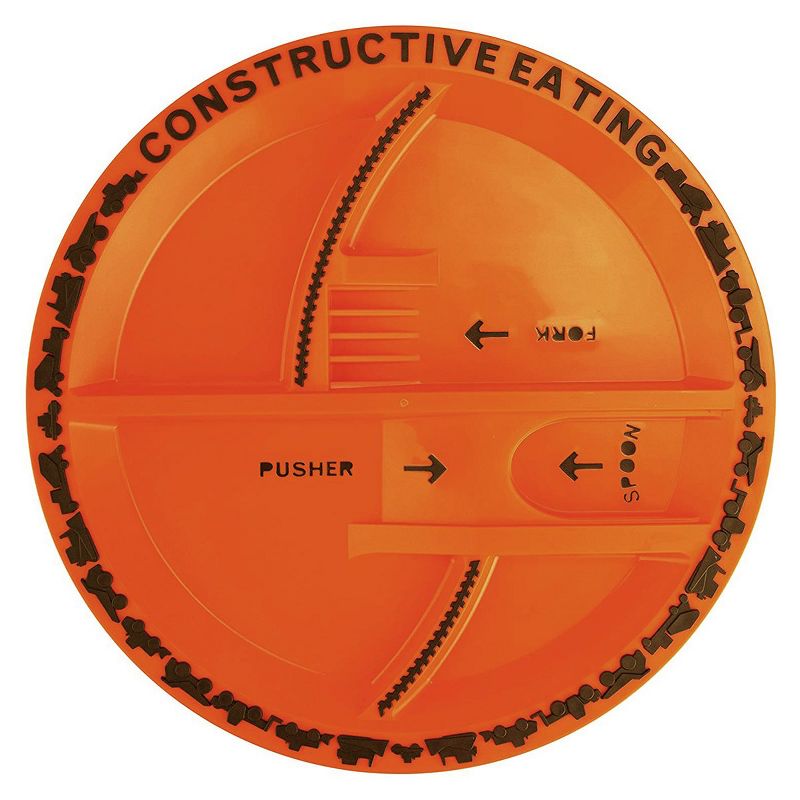 Constructive Eating Construction Themed Plate and Shaped Utensils
