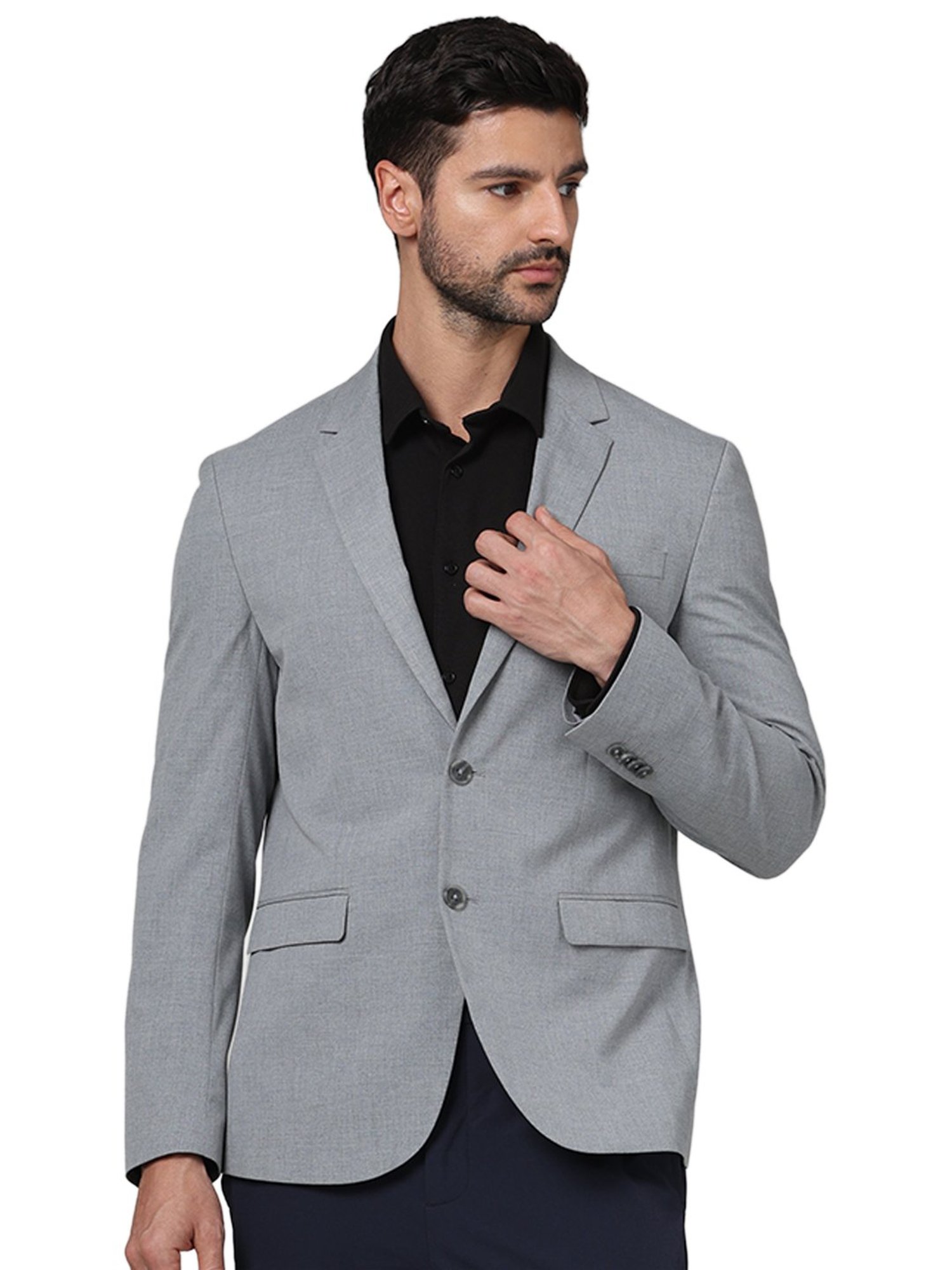 celio* Light Grey Slim Fit Blazer