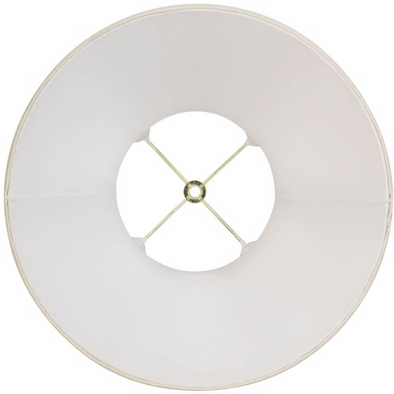 Imperial Shade Creme Medium Bell Lamp Shade 7" Top x 14" Bottom x 11" Slant x 10.5" High (Spider) Replacement with Harp and Finial