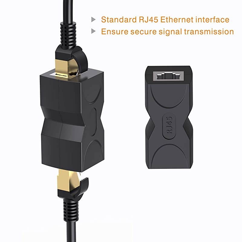 RJ45 CouplerEthernet Coupler 5 Pack in Line Coupler Cat7 Cat6 Cat5e Ethernet Cable Extender Adapter Female to Female