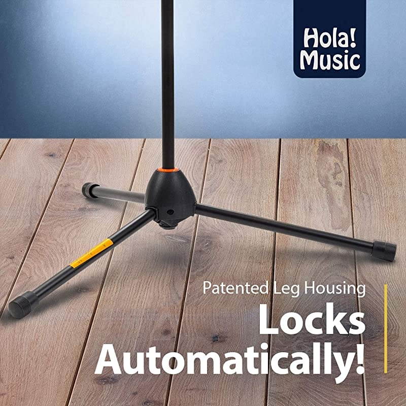 HPS-101TB Professional Tripod Microphone Mic Stand with Telescopic Boom, Black